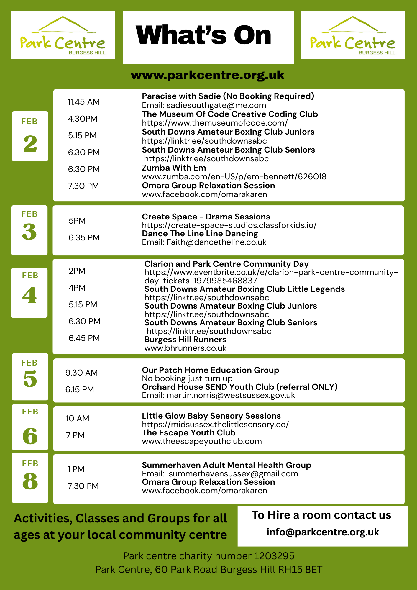 Events and activities in burgess hill